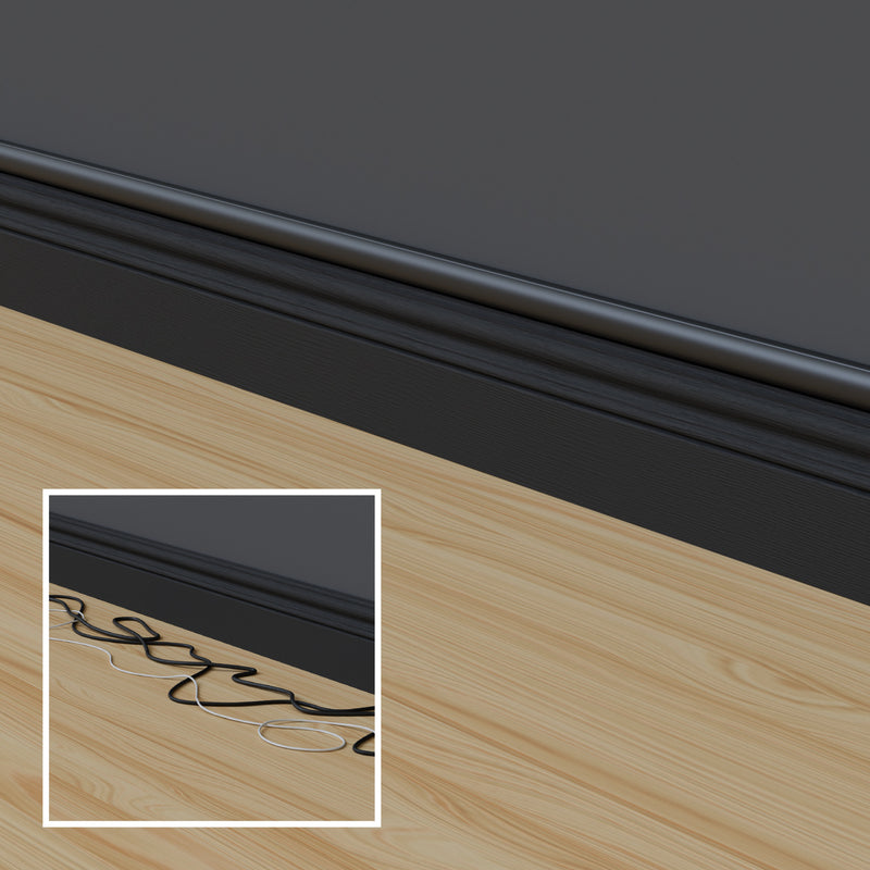 D-Line Trunking - 30x15mm Black 3m Self Adhesive Length