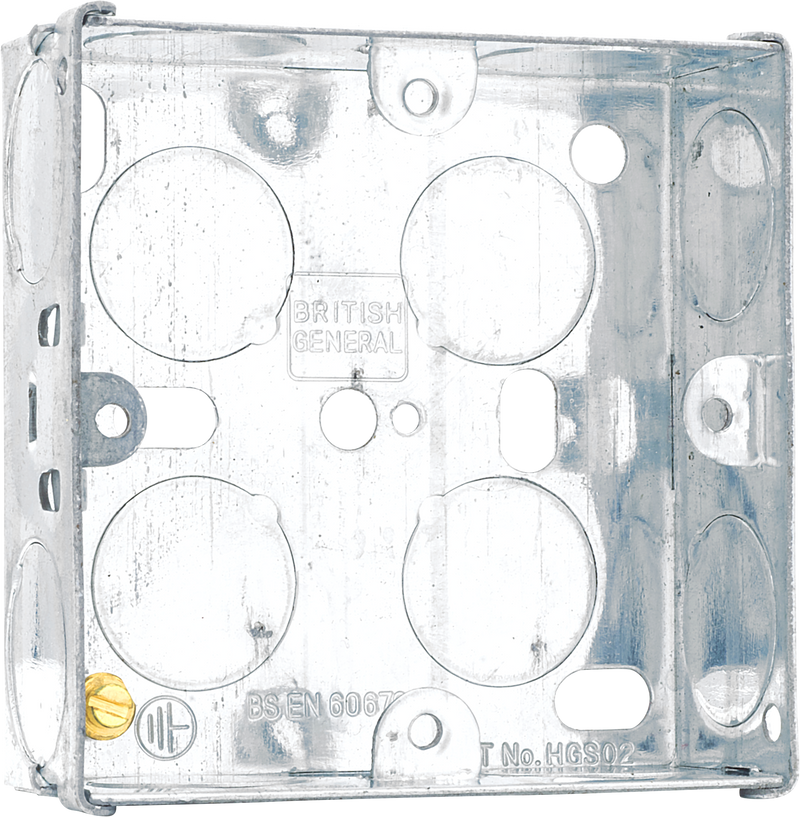 BG Electrical Contractor - Steel Knockout Box, Single, 25mm
