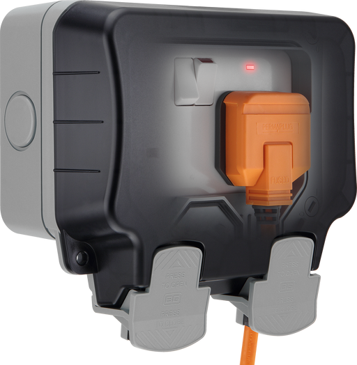 BG Electrical Weatherproof Storm - Double, switched, IP66