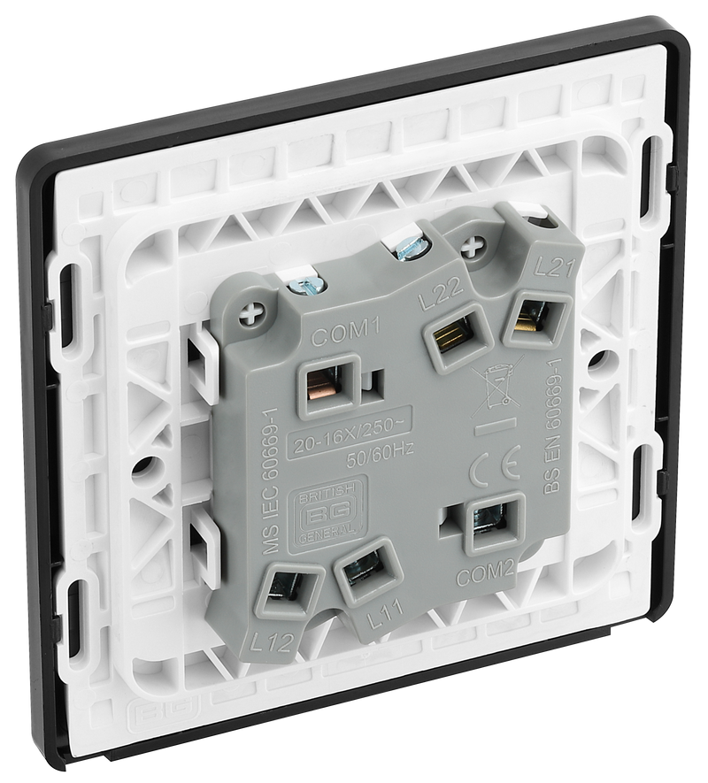 BG Electrical Evolve Satin Brass - Double, 2 way switch