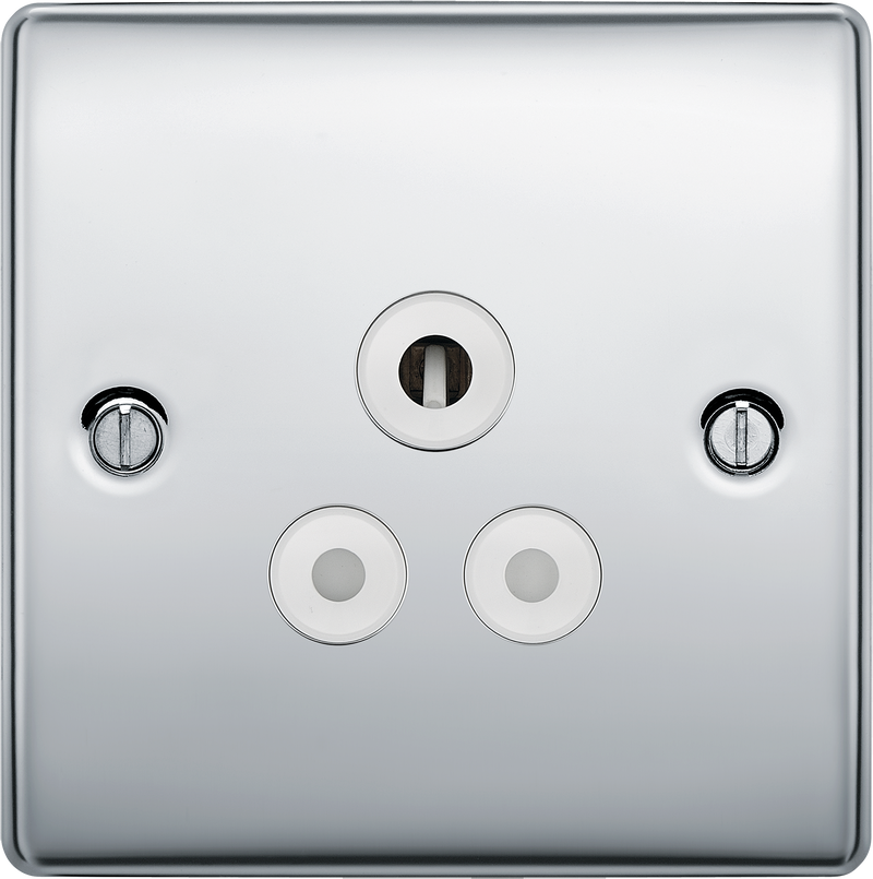 BG Electrical Nexus Metal Polished Chrome - 5A, single, unswitched, round pin