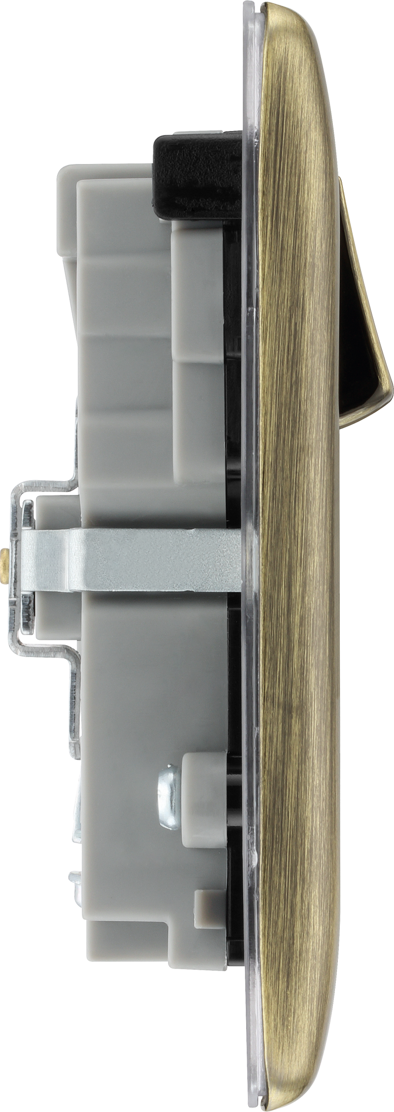 BG Electrical Nexus Metal Antique Brass - Double switched single pole, with USB A + C (45W)