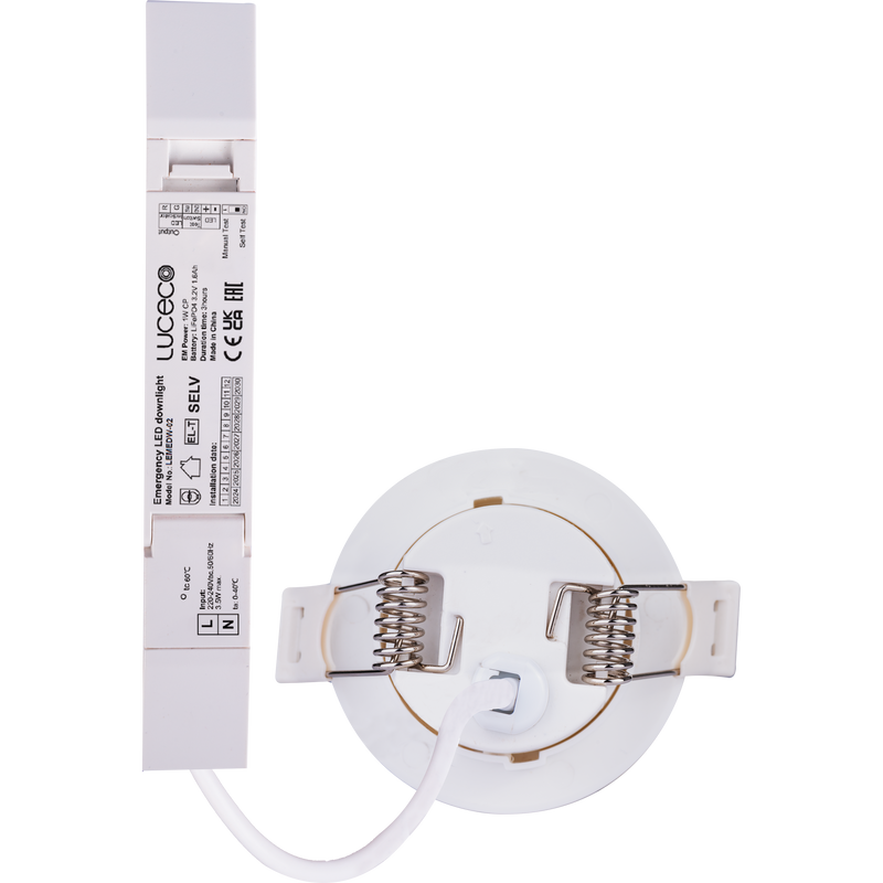Luceco Tempus Dual - Tempus Dual Recessed Downlight, 3hr, 3W, 220lm,