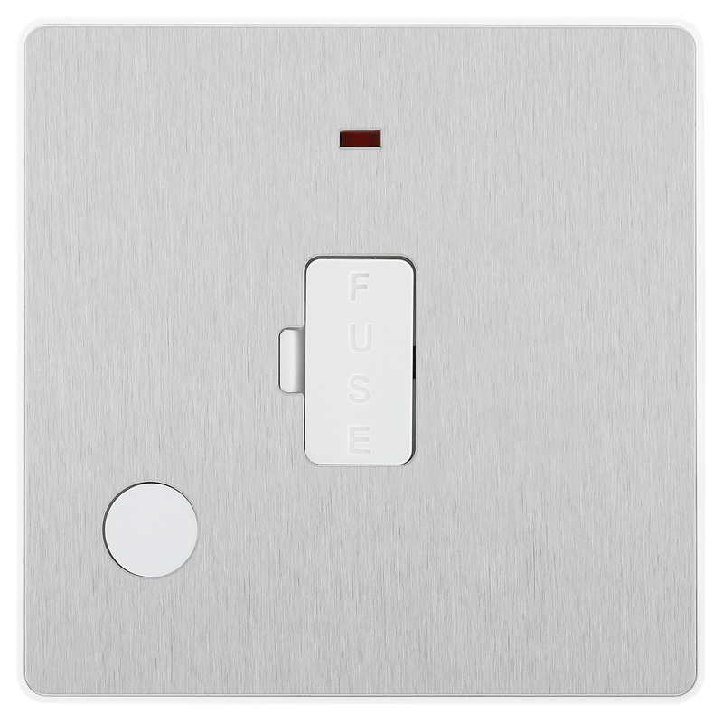 BG Electrical Evolve Brushed Steel - Unswitched and fused