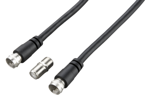 Ross Cable Accessories - Satellite F-Sat cable with coupler (5m, black)