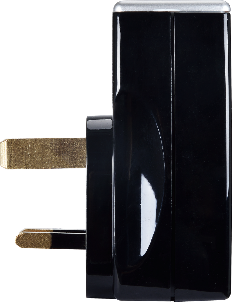 Masterplug High Gloss USB - 2 x USB A, 13A, Gloss Black