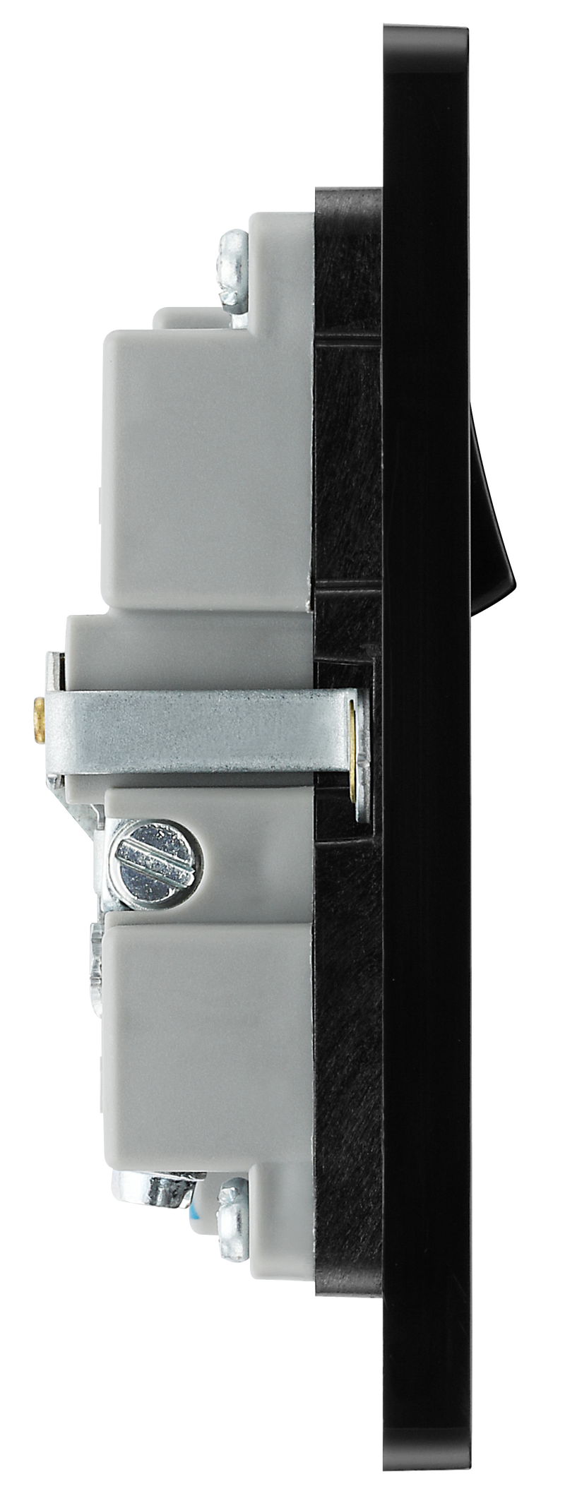 BG Electrical Evolve Satin Brass - Single, switched, single pole, with 2 x USB A