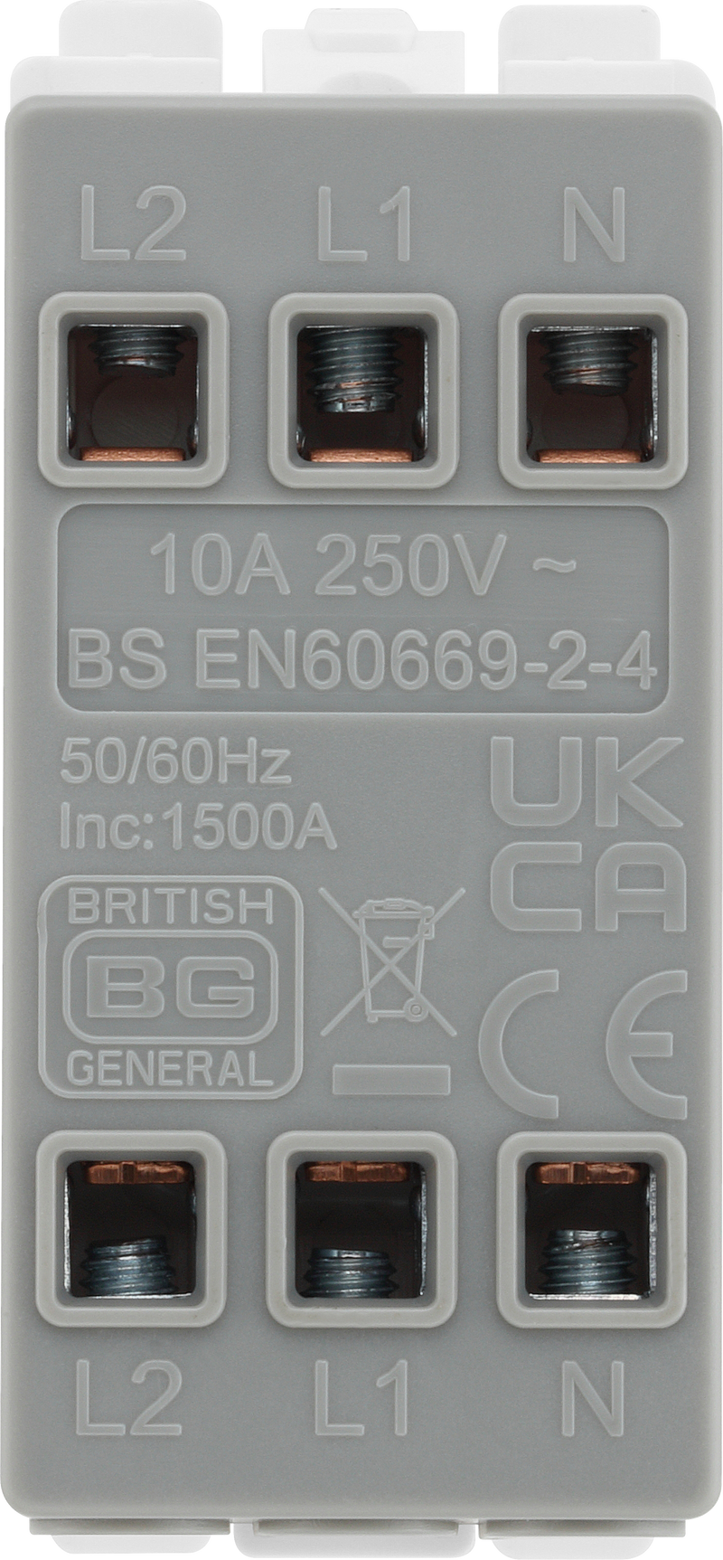 BG Electrical Grid - 3 pole fan isolator (EVOLVE WHITE)