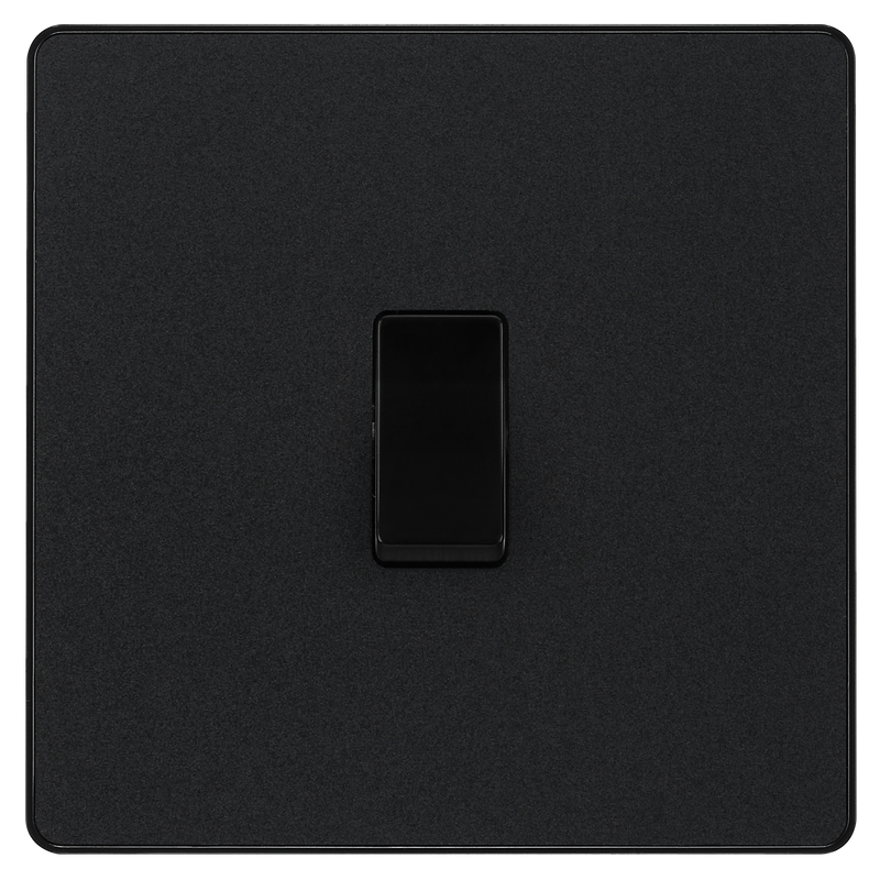 BG Electrical Evolve Matt Black - Single, 2 way switch