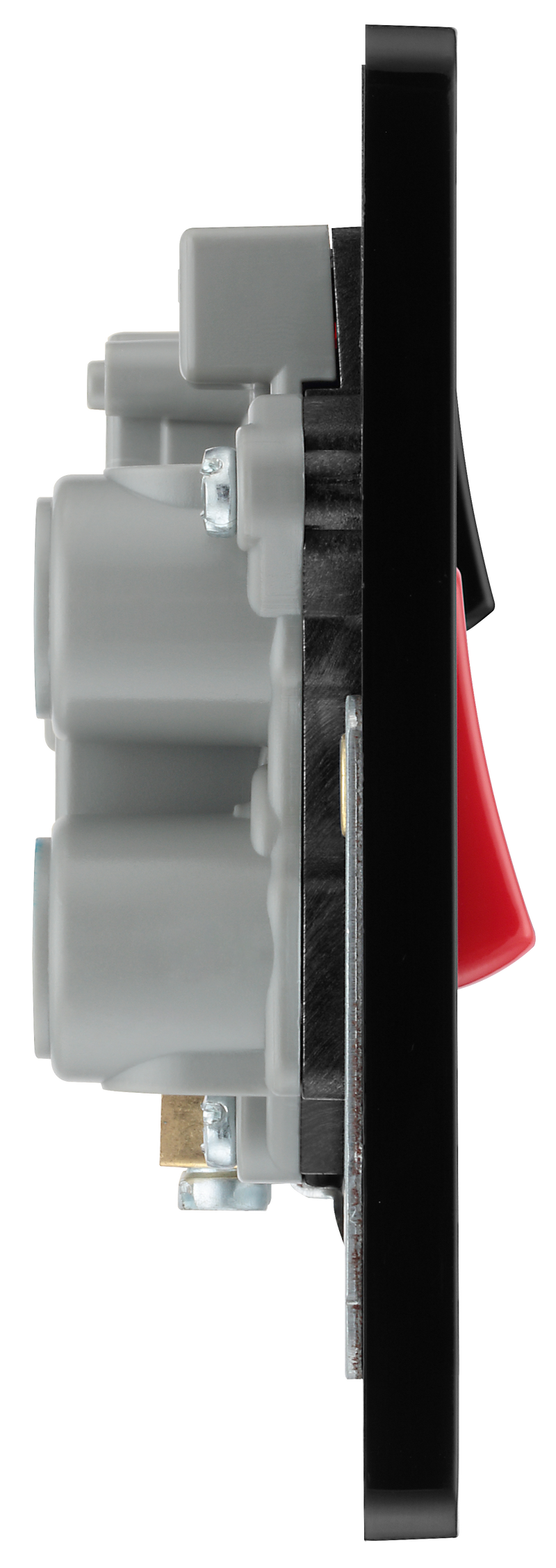 BG Electrical Evolve Matt Blue - 45A double pole with switched socket and indicators