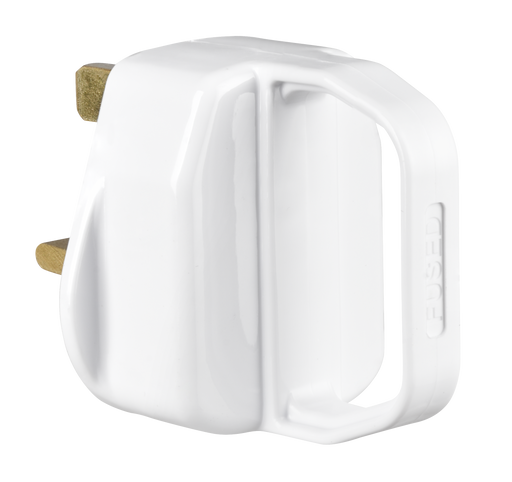 Masterplug Basic - 13A, White with Handle