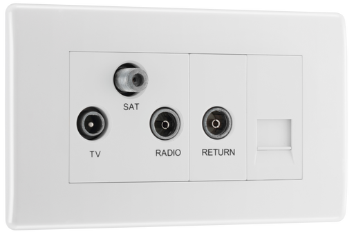 BG Electrical 800 Series - Triplex with BT outlet and co-axial return - screened