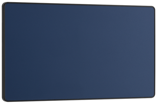 BG Electrical Evolve Matt Blue - Double, blank plate