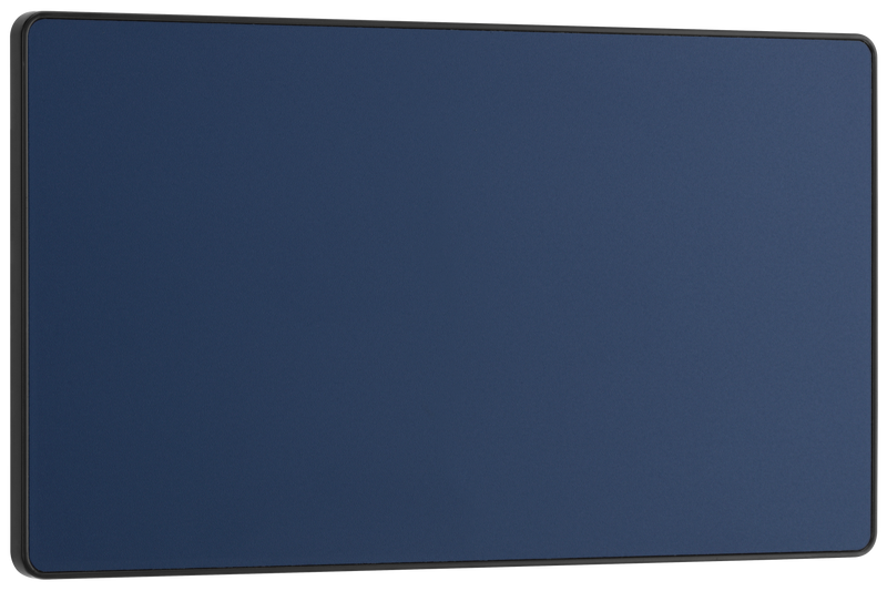 BG Electrical Evolve Matt Blue - Double, blank plate