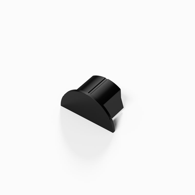 D-Line Trunking - 30x15mm Black Smooth-Fit End Cap