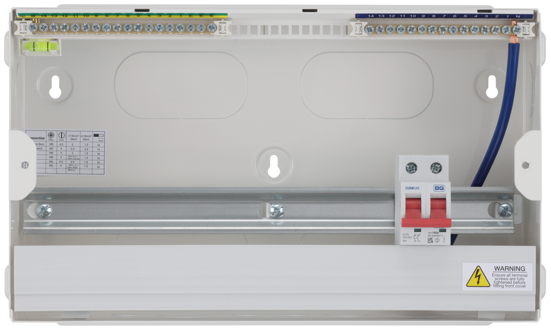 BG Circuit Protection Main Switch - 16 module, 14 way, 100A Main Switch