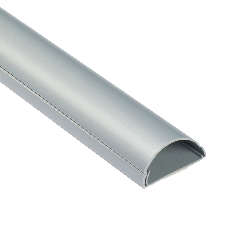 D-Line Trunking - 50x25mm Aluminium-Effect 2m Self Adhesive Length