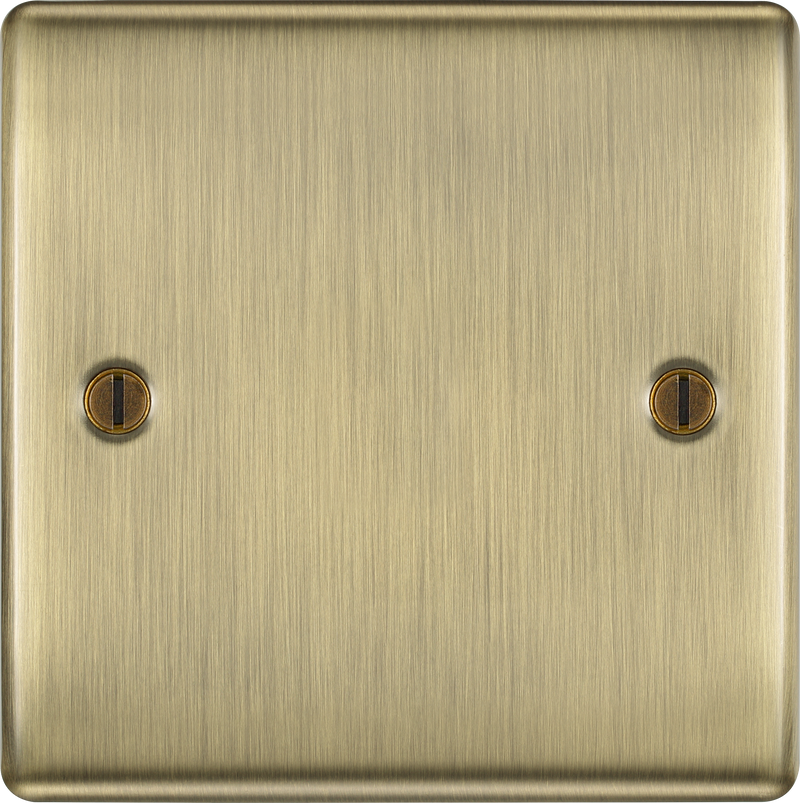 BG Electrical Nexus Metal Antique Brass - Single, blank plate