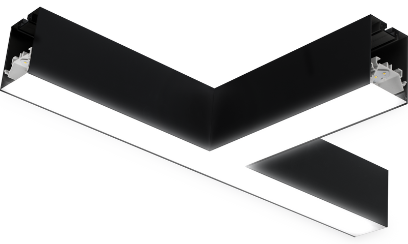 Luceco Contour Suspended - Contour 568mm suspended T connector module 900lumens with fixed output driver finished in black