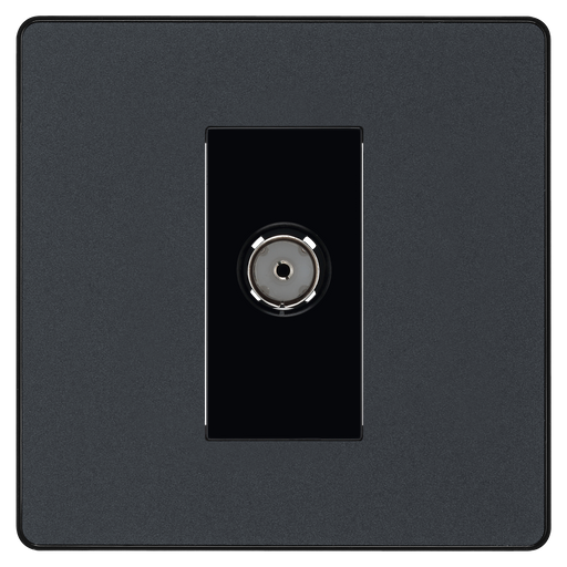 BG Electrical Evolve Matt Grey - Single, co-axial