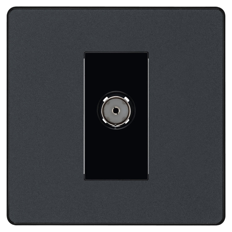 BG Electrical Evolve Matt Grey - Single, co-axial