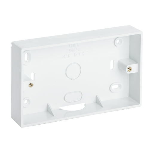 D-Line Trunking - Twin Surface Box, White - 28mm depth, Round Corner