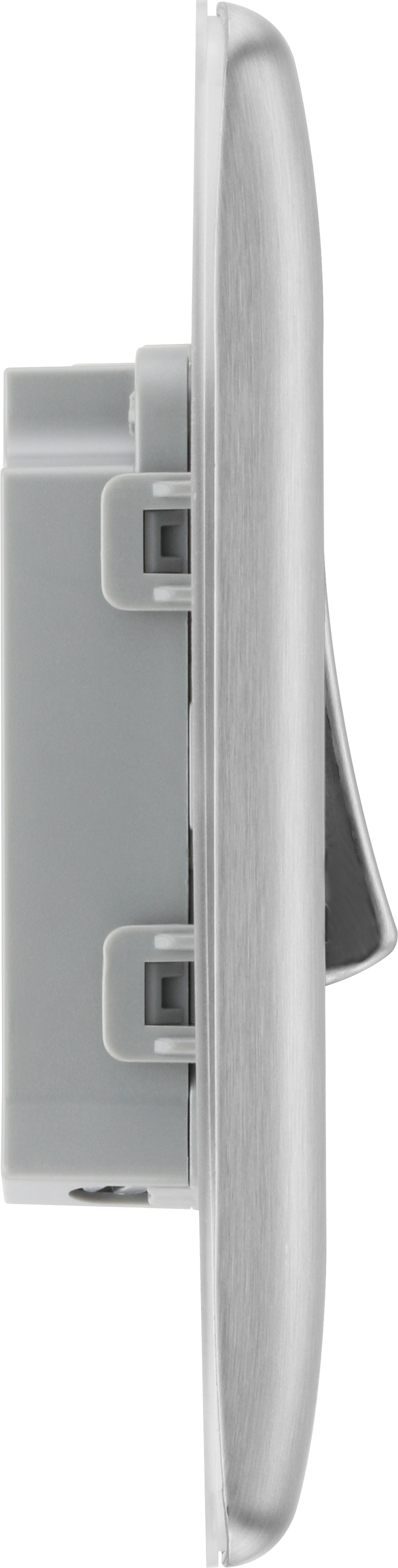 BG Electrical Nexus Metal Brushed Steel - Single, 2 way switch