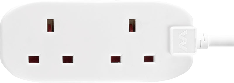 Masterplug Basic - 2 Sockets, 5m, 13A, White
