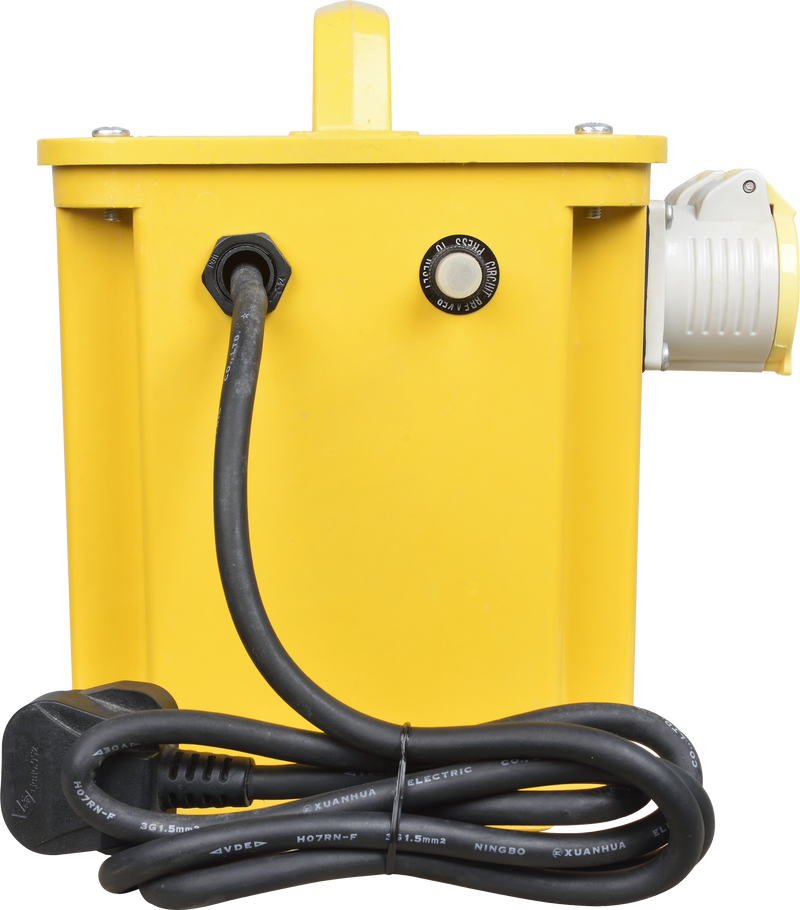 Masterplug Site - 110V 3.3KVA, 2 Sockets, 1.5m, 16A, Yellow