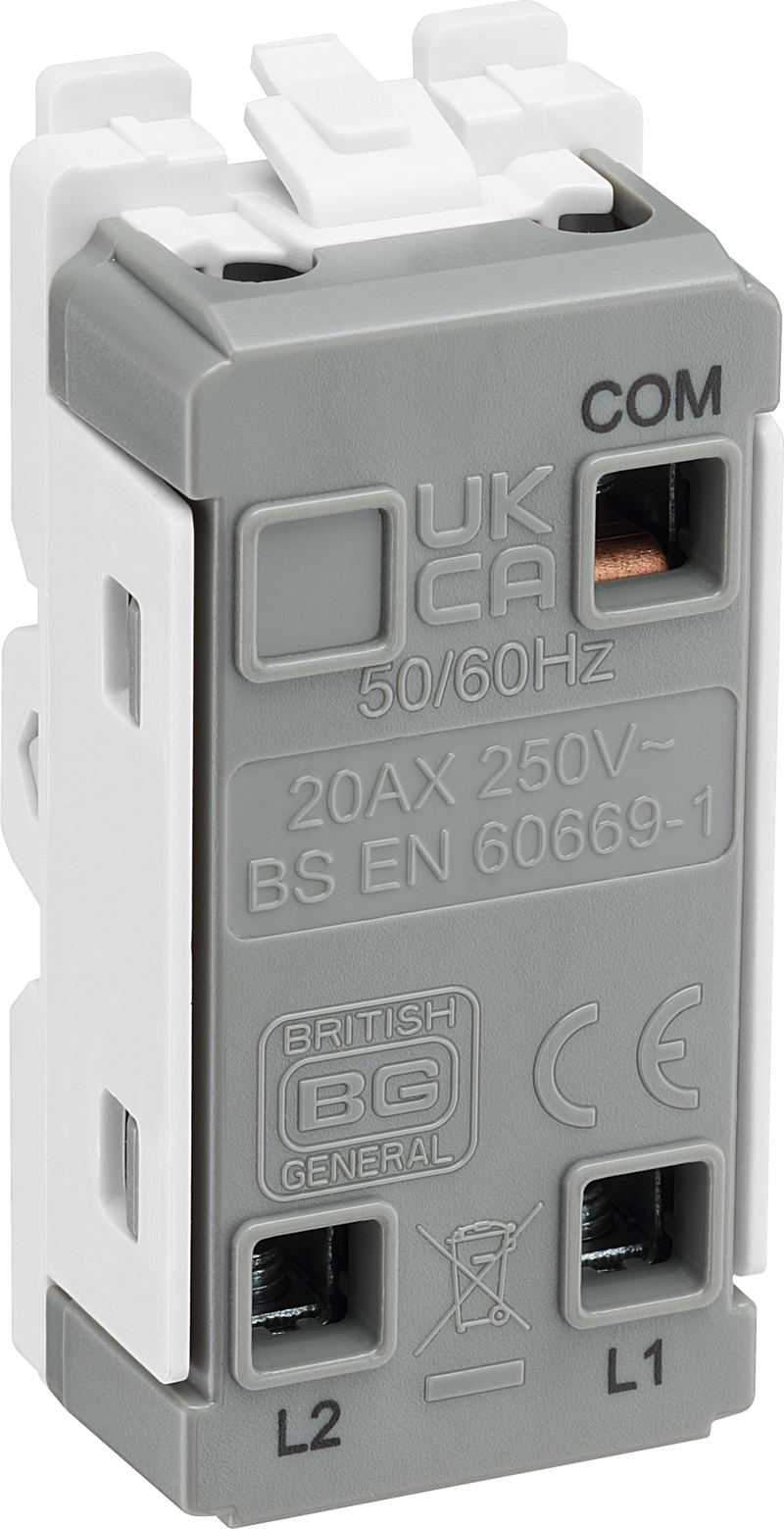 BG Electrical Grid - 2 way, single pole, printed EMG LTG TEST