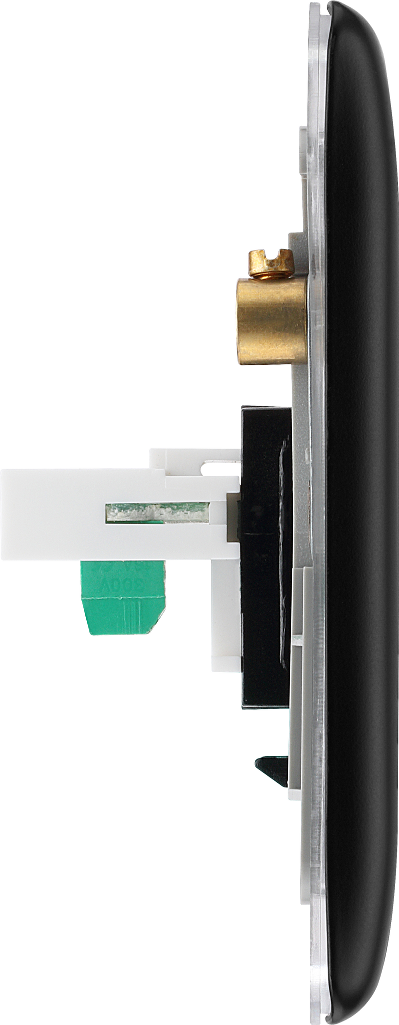 BG Electrical Nexus Metal Matt Black - Single, RJ11 telephone socket