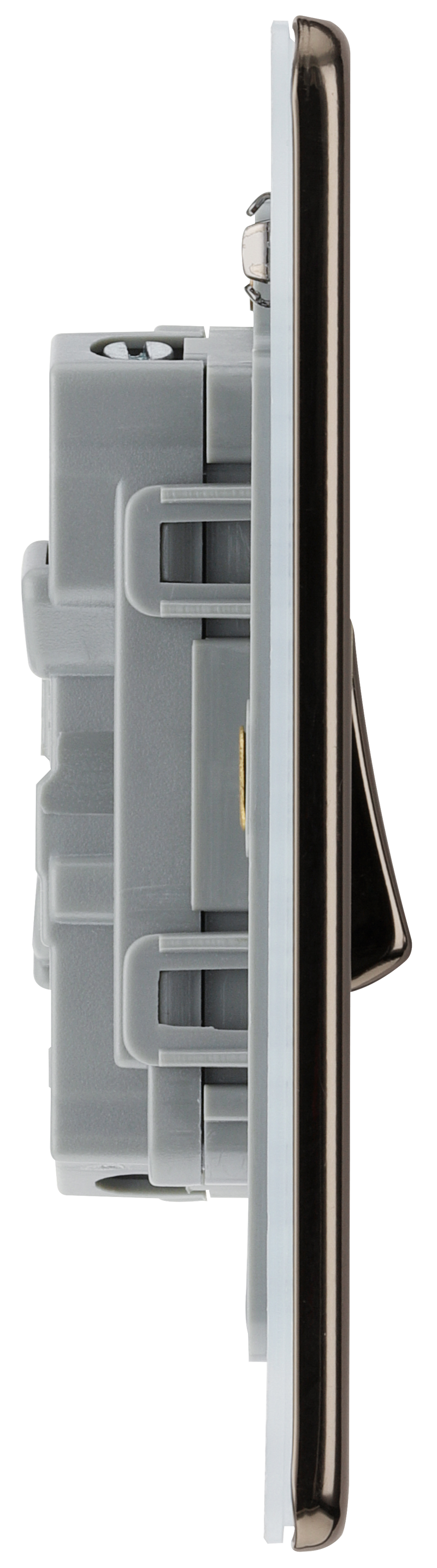 BG Electrical Flatplate Screwless Black Nickel - Double 2 way switch