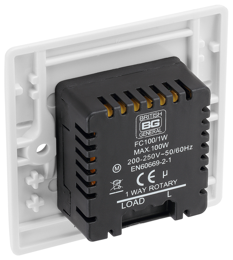 BG Electrical 800 Series - Single, 1 way, rotary fan controller