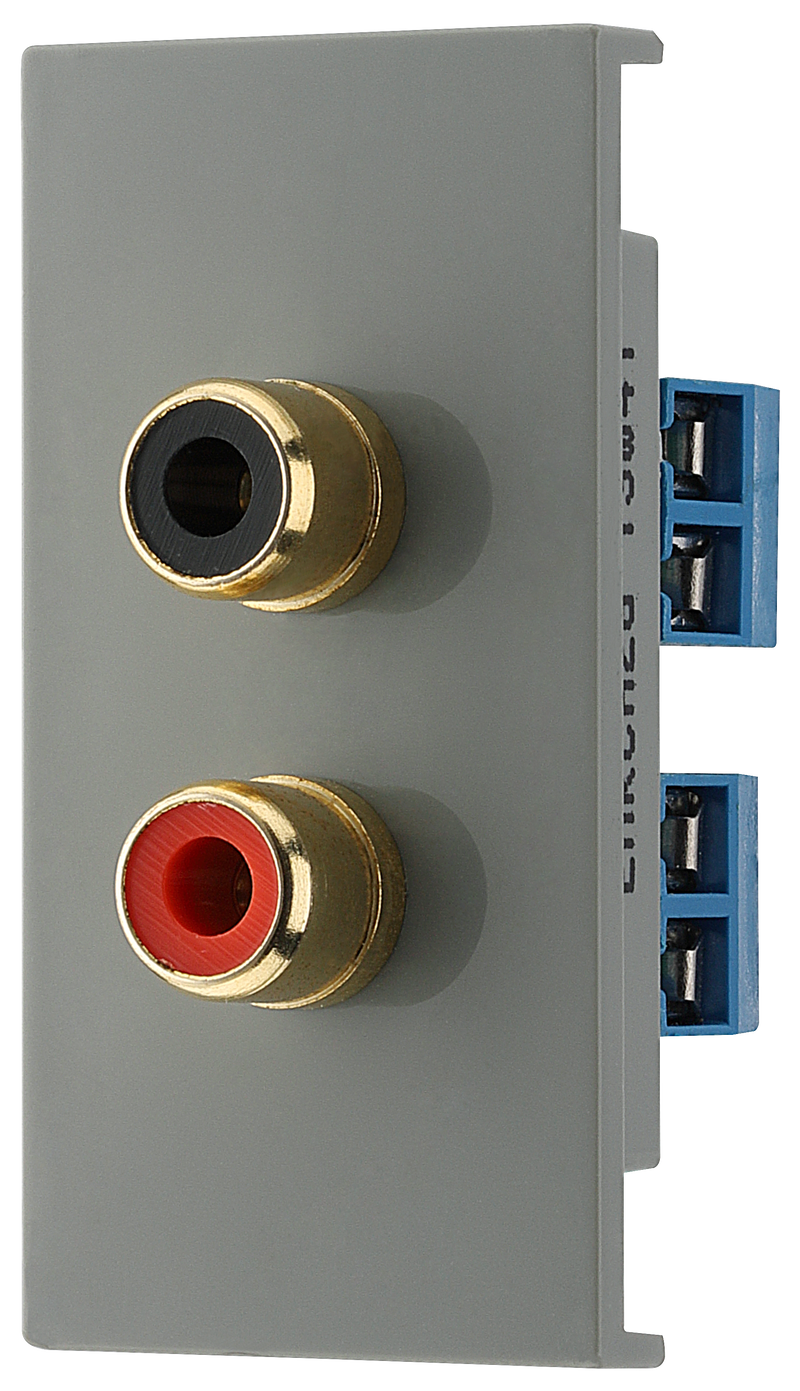 BG Electrical Euro Module - RCA x 2 outlet