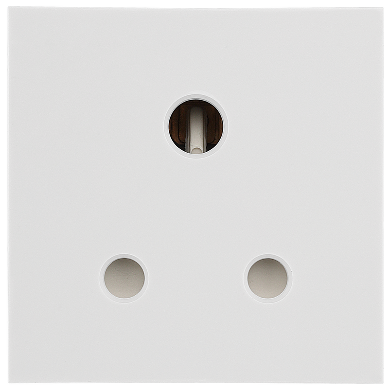 BG Electrical Euro Module - 5A round pin, unswitched socket