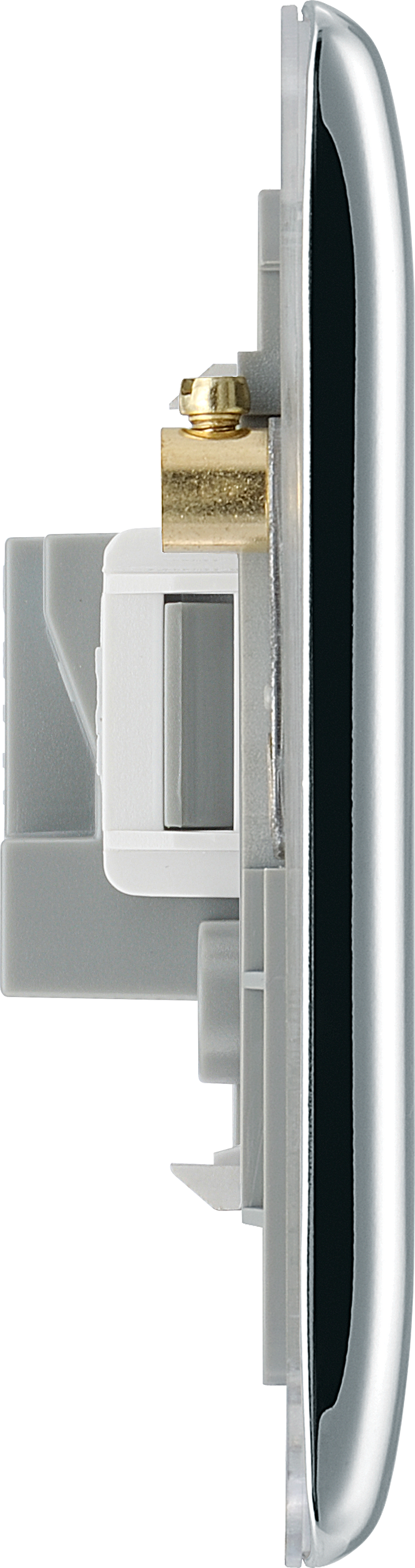 BG Electrical Nexus Metal Polished Chrome - 2A, Single, unswitched, round pin