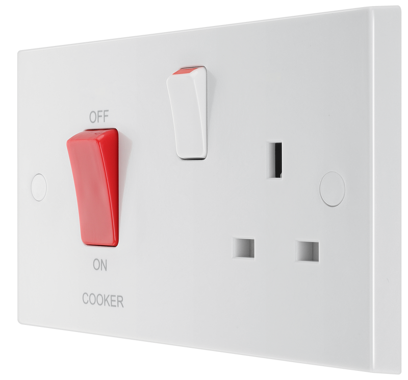 BG Electrical 900 Series - 45A double pole, with switched socket