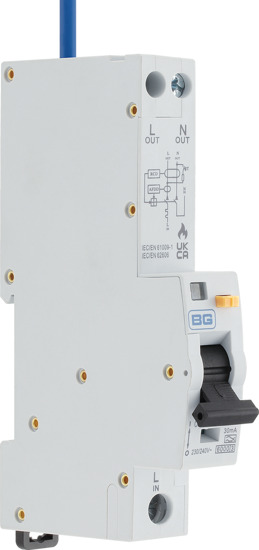 BG Circuit Protection AFDD - Unidirectional 6A AFDD combined RCBO B Curve Type A