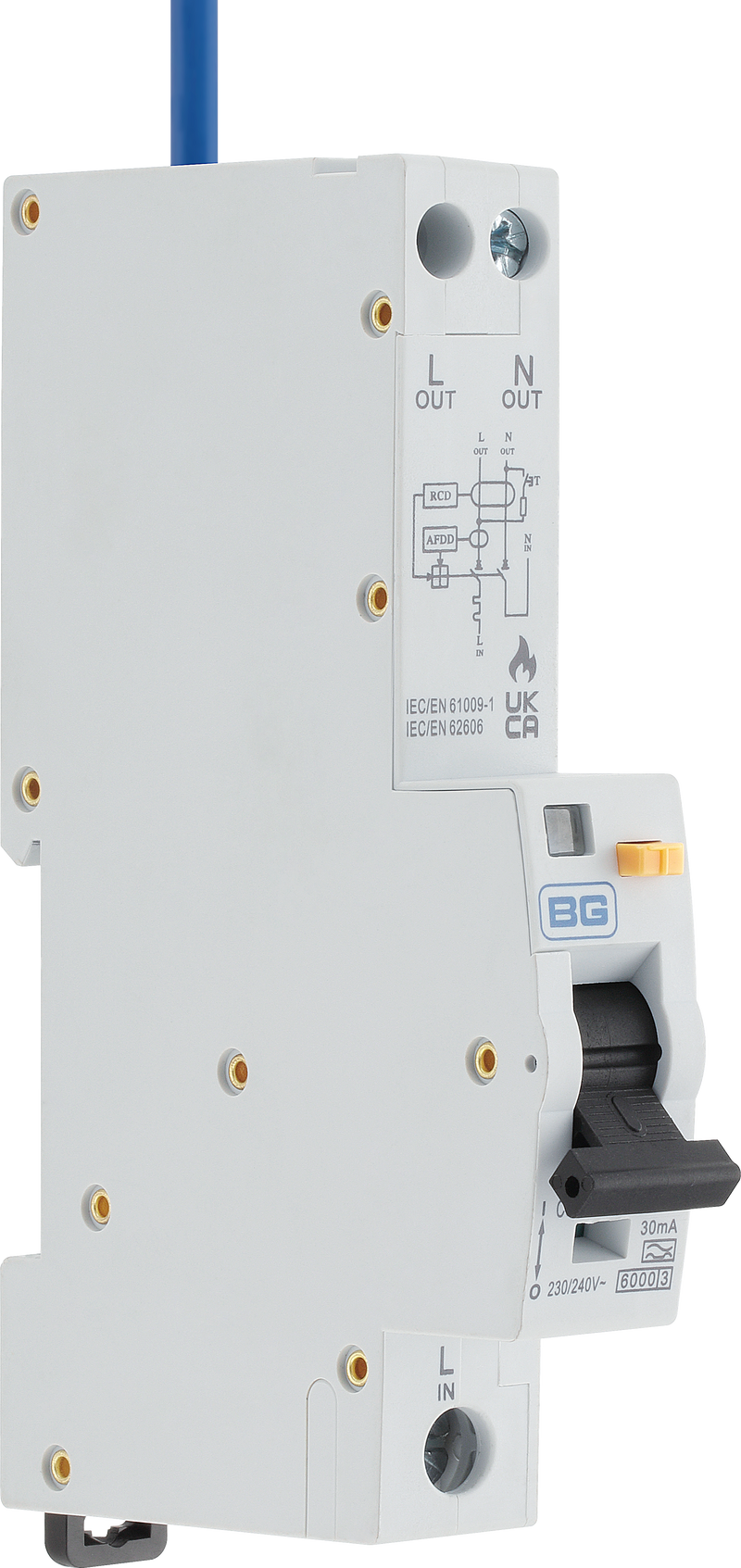 BG Circuit Protection AFDD - Unidirectional 6A AFDD combined RCBO B Curve Type A