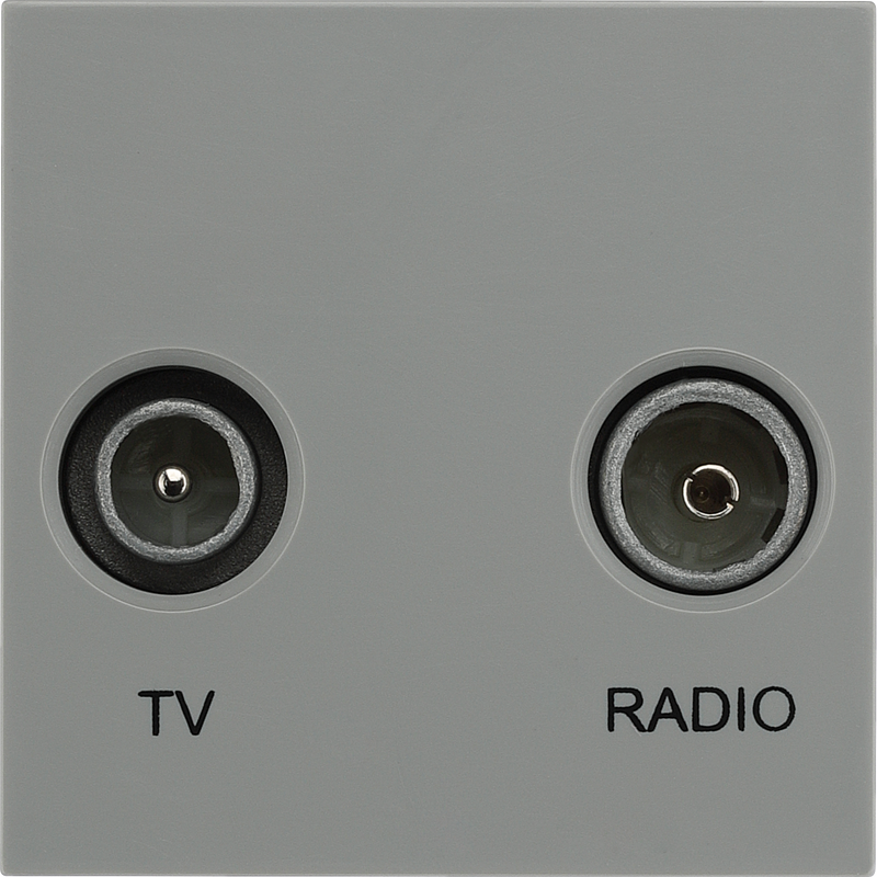 BG Electrical Euro Module - TV and radio - TV IEC male radio IEC female