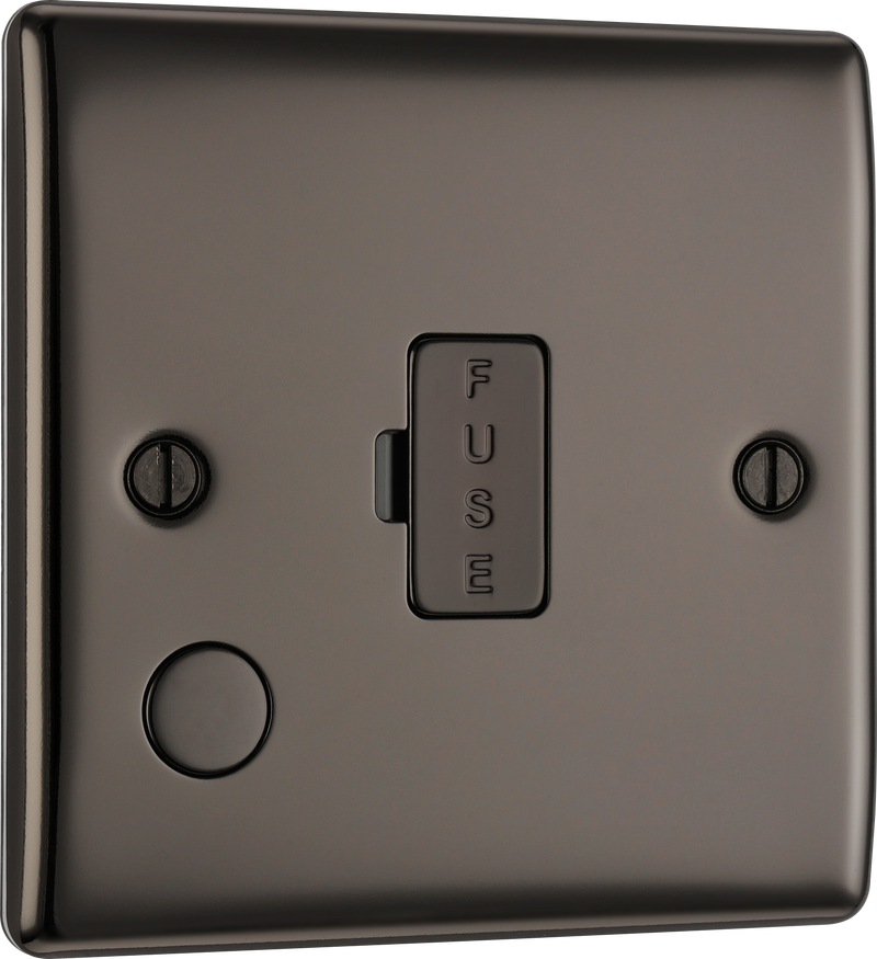 BG Electrical Nexus Metal Black Nickel - Unswitched and fused with flex outlet
