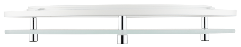 Luceco Platinum Mini - Platinum mini white frosted drop glass ring