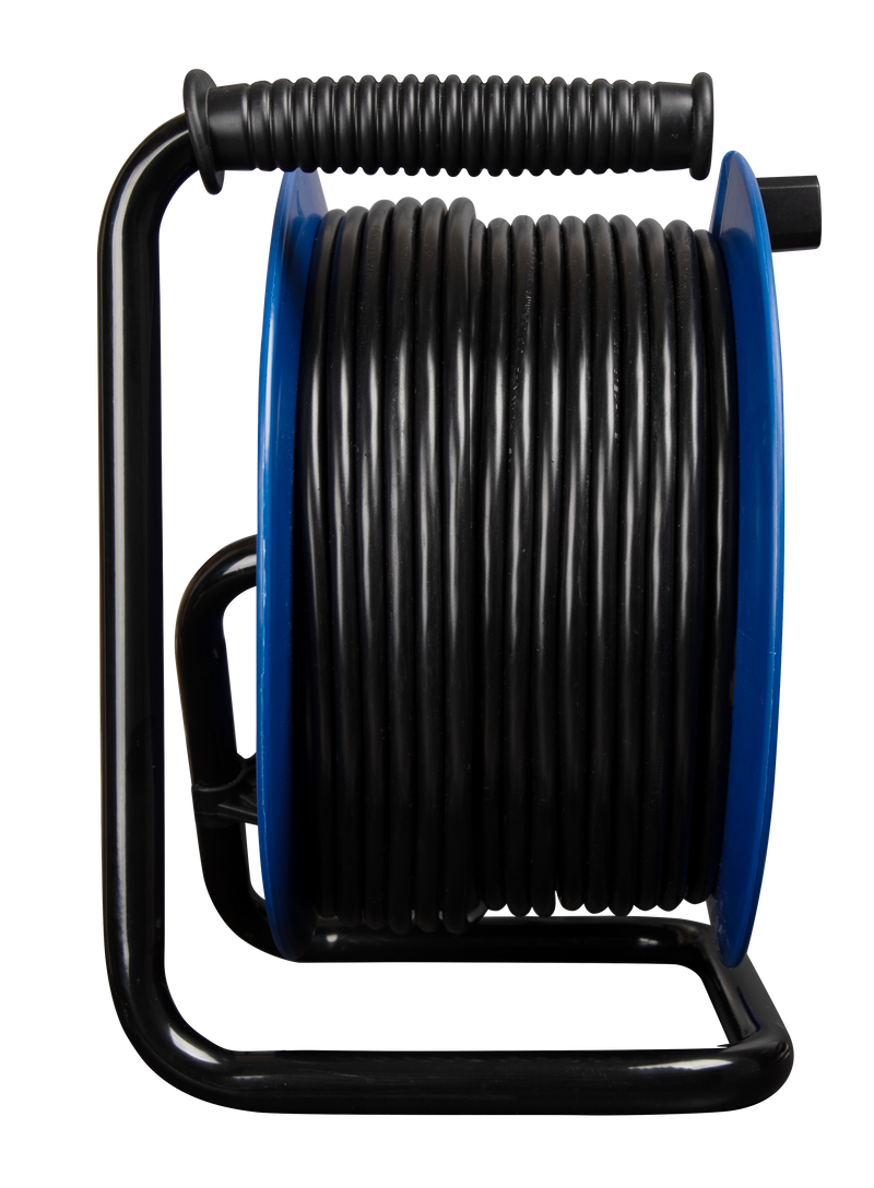 Masterplug Work - 50m, 4 Sockets, 13A, Blue