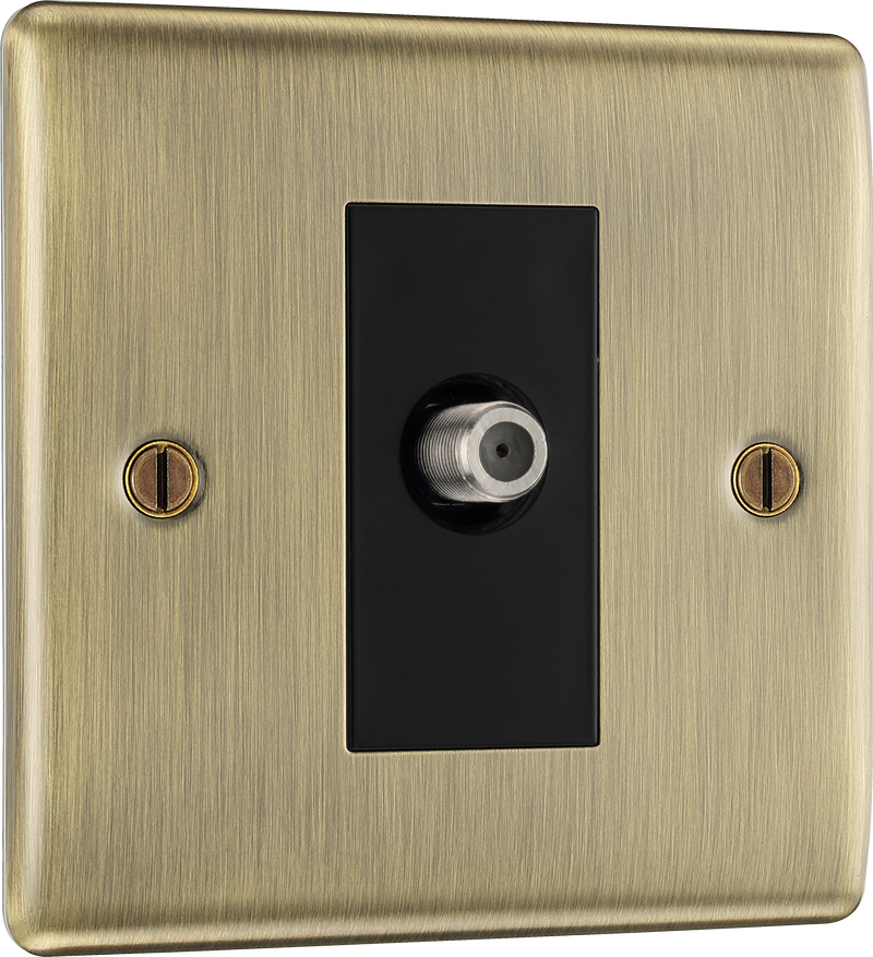 BG Electrical Nexus Metal Antique Brass - Single satellite
