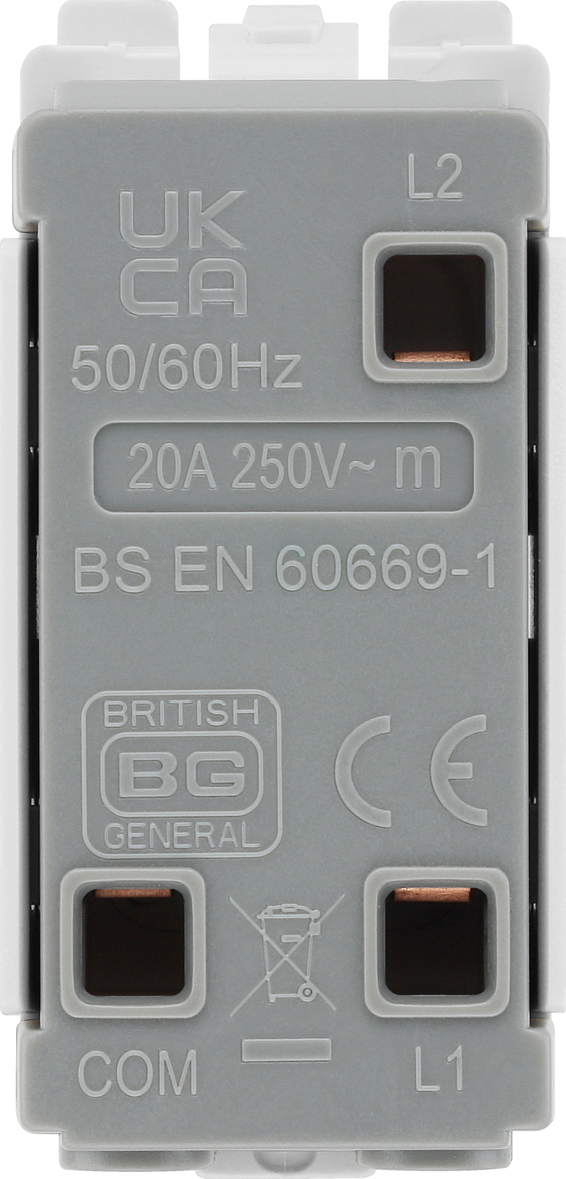 BG Electrical Grid - 2 way, single pole, centre off