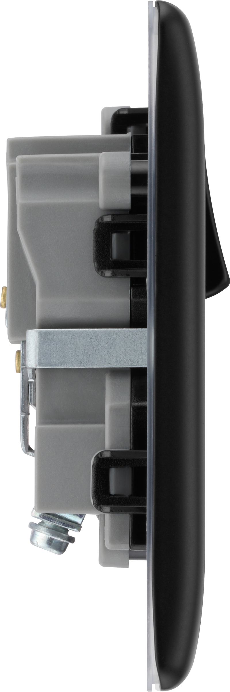 BG Electrical Nexus Metal Matt Black - Single, switched, single pole