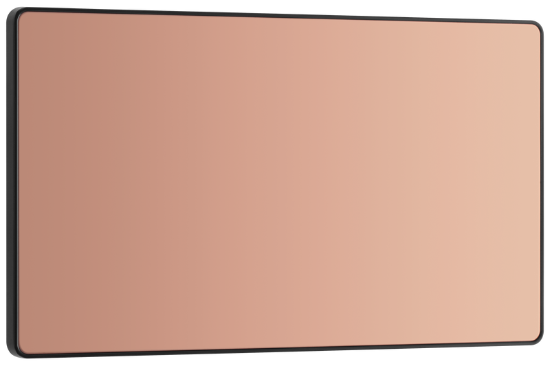 BG Electrical Evolve Polished Copper - Double, blank plate