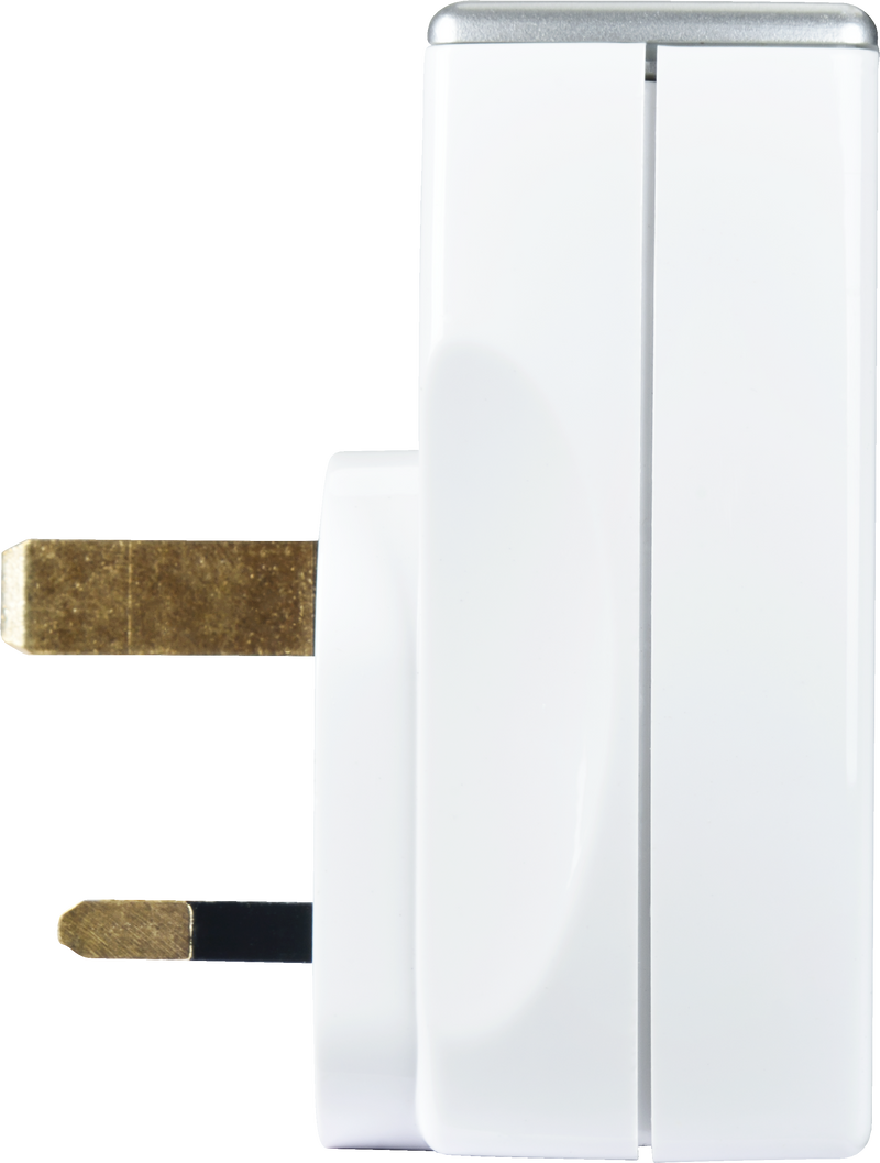 Masterplug High Gloss USB - 2 x USB A, 13A, Gloss White