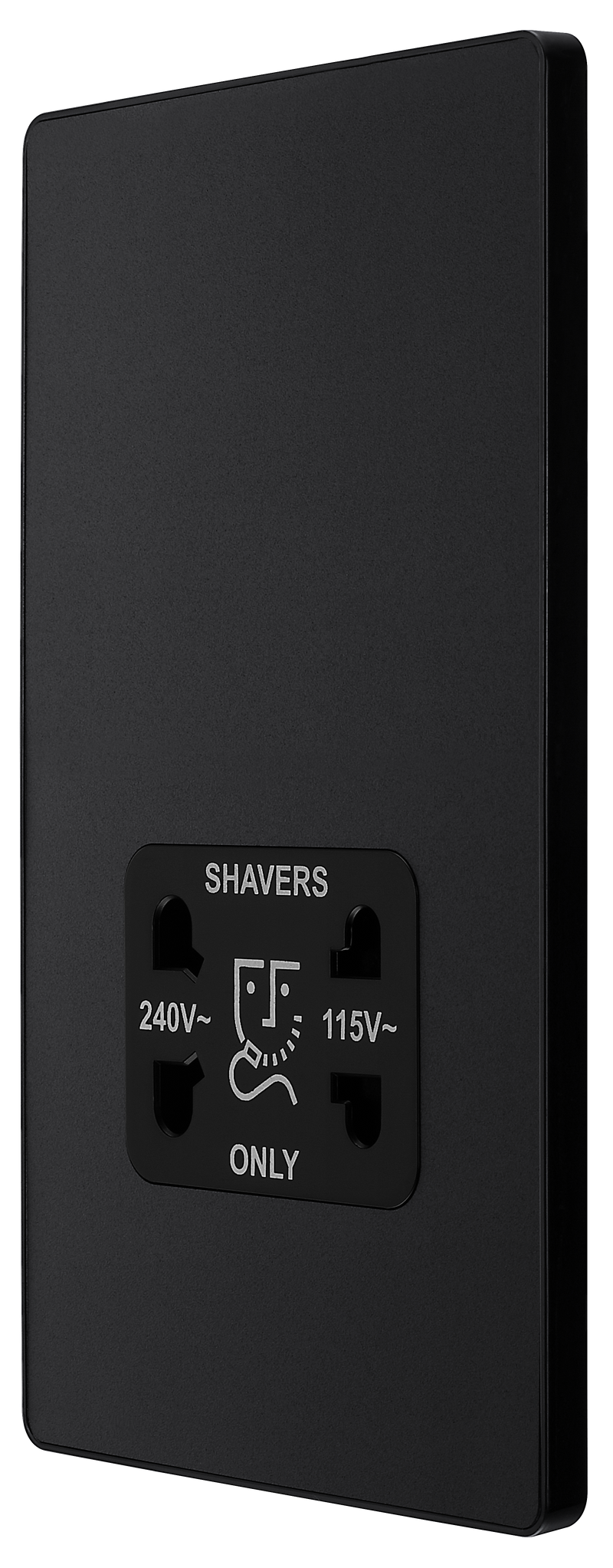 BG Electrical Evolve Matt Black - Double switched, double pole