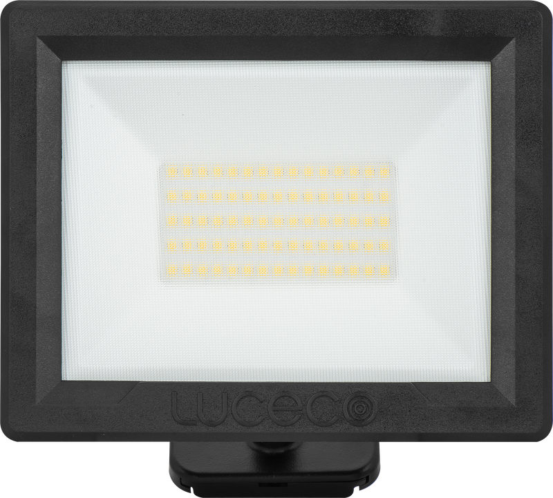 Luceco Essence Floodlight - Essence floodlight with ball joint 50W black 4000k colour temp
